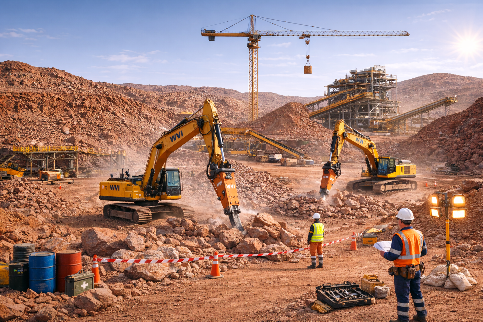 WVI Hydraulic Hammer in Australian Mining Operation